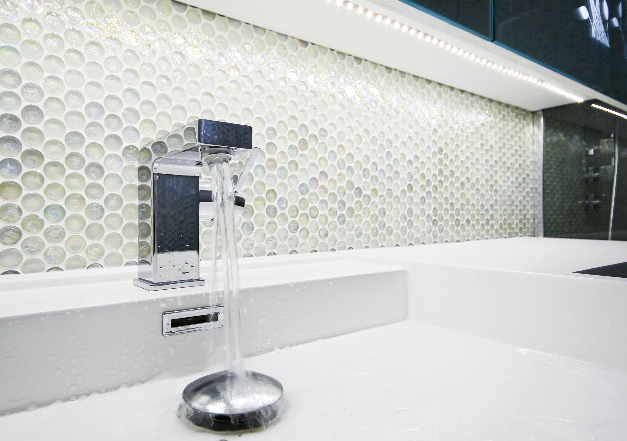 Italian Glass Mosaic Rounded Tiles